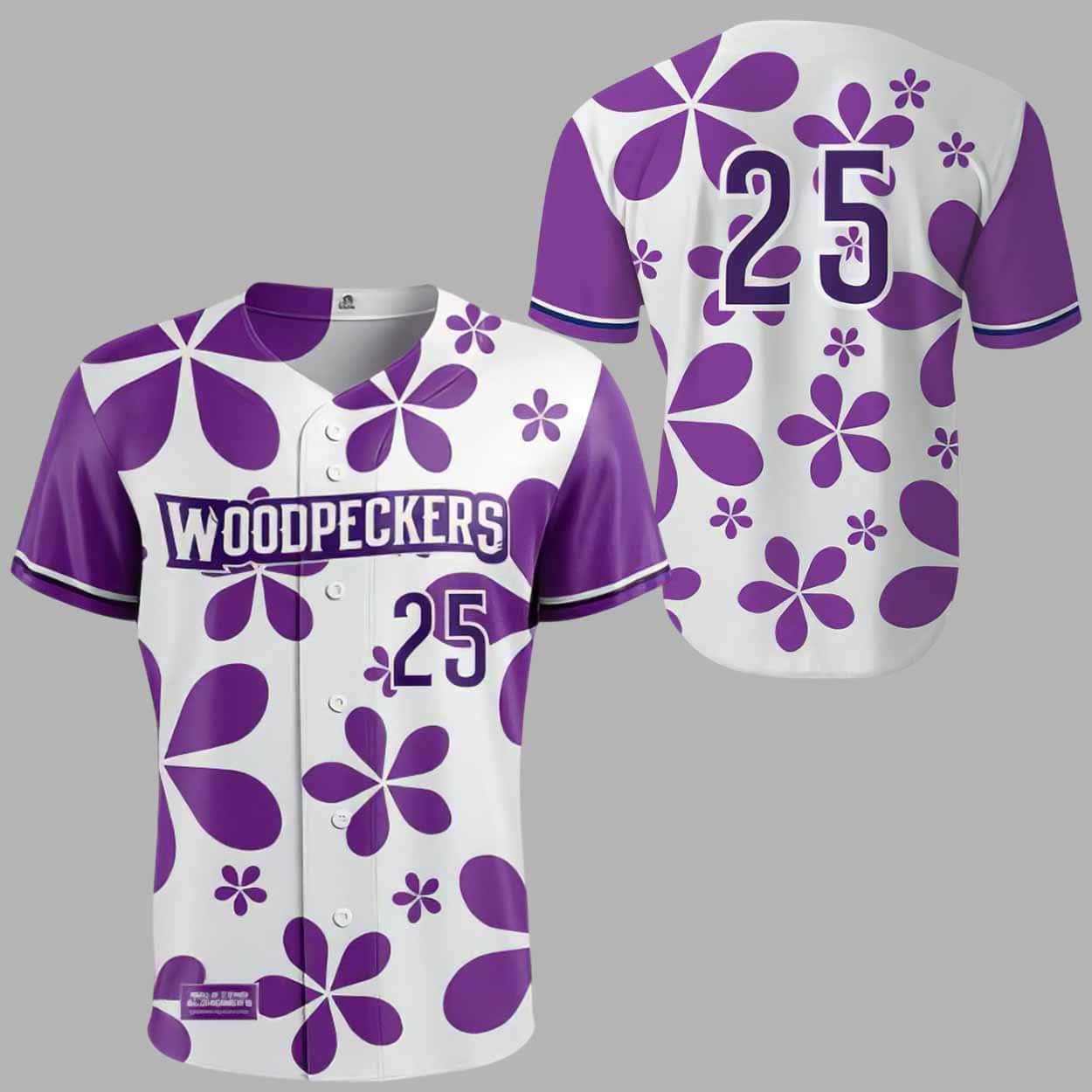 Woodpeckers Purple Paint the Park Jersey 2025 Giveaway Woodpeckers Purple Paint the Park Jersey 2025 Giveaway