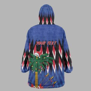 Haiti Afro Merry Christmas Personalized Wearable Blanket Hoodie 3