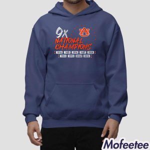 Auburn Football Nine Time National Champions Shirt 1 Auburn Football Nine Time National Champions Shirt 2
