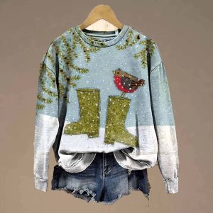 Art Christmas Casual Cotton Sweatshirt 2