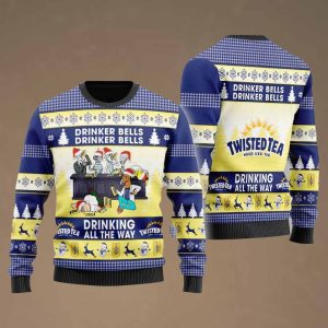 Drinker Bells Twisted Tea Ugly Christmas Sweater 1 Drinker Bells Twisted Tea Ugly Christmas Sweater 2