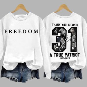 Freedom Thank You Charlie Kirk A True Patriot 1993 2025 Shirt 2