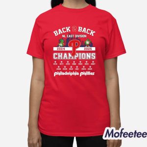 Phillies B2B NL East Division Champions 2025 Shirt 3