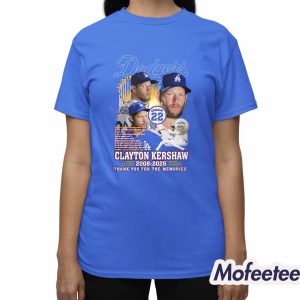 Dodgers Clayton Kershaw 2008 2025 Thank You For The Memories Shirt 3