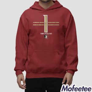 FSU Football Tommy Castellanos 1 Stripe Shirt 1 FSU Football Tommy Castellanos 1 Stripe Shirt 2