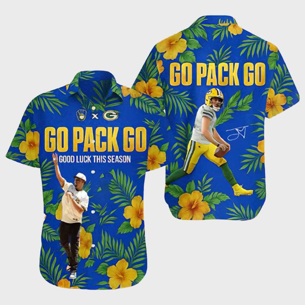 Brewers x Packers Go Pack Go Good Luck This Season 2025 Hawaiian Shirt 1