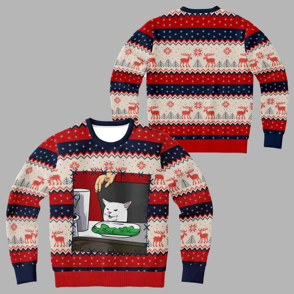 Cat Meme 2025 Ugly Christmas Sweater 1 Cat Meme 2025 Ugly Christmas Sweater 1