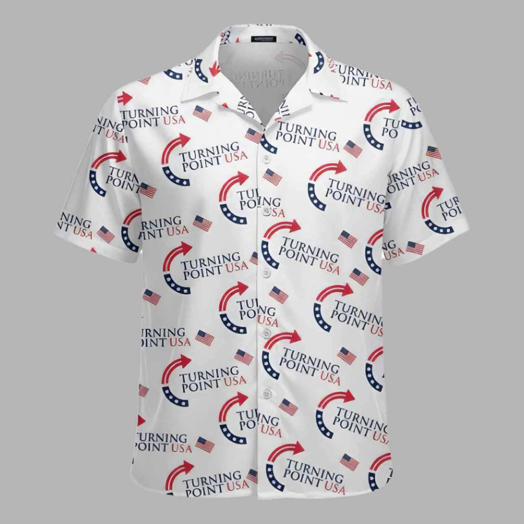 Charlie Kirk Turning Point USA Trump Commemorative Hawaiian Shirt 1