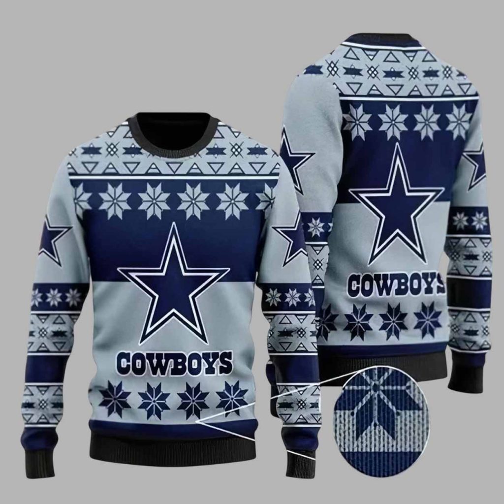 Cowboys Wool 2025 Ugly Christmas Sweater 1