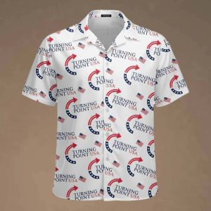 Charlie Kirk Turning Point USA Trump Commemorative Hawaiian Shirt 2