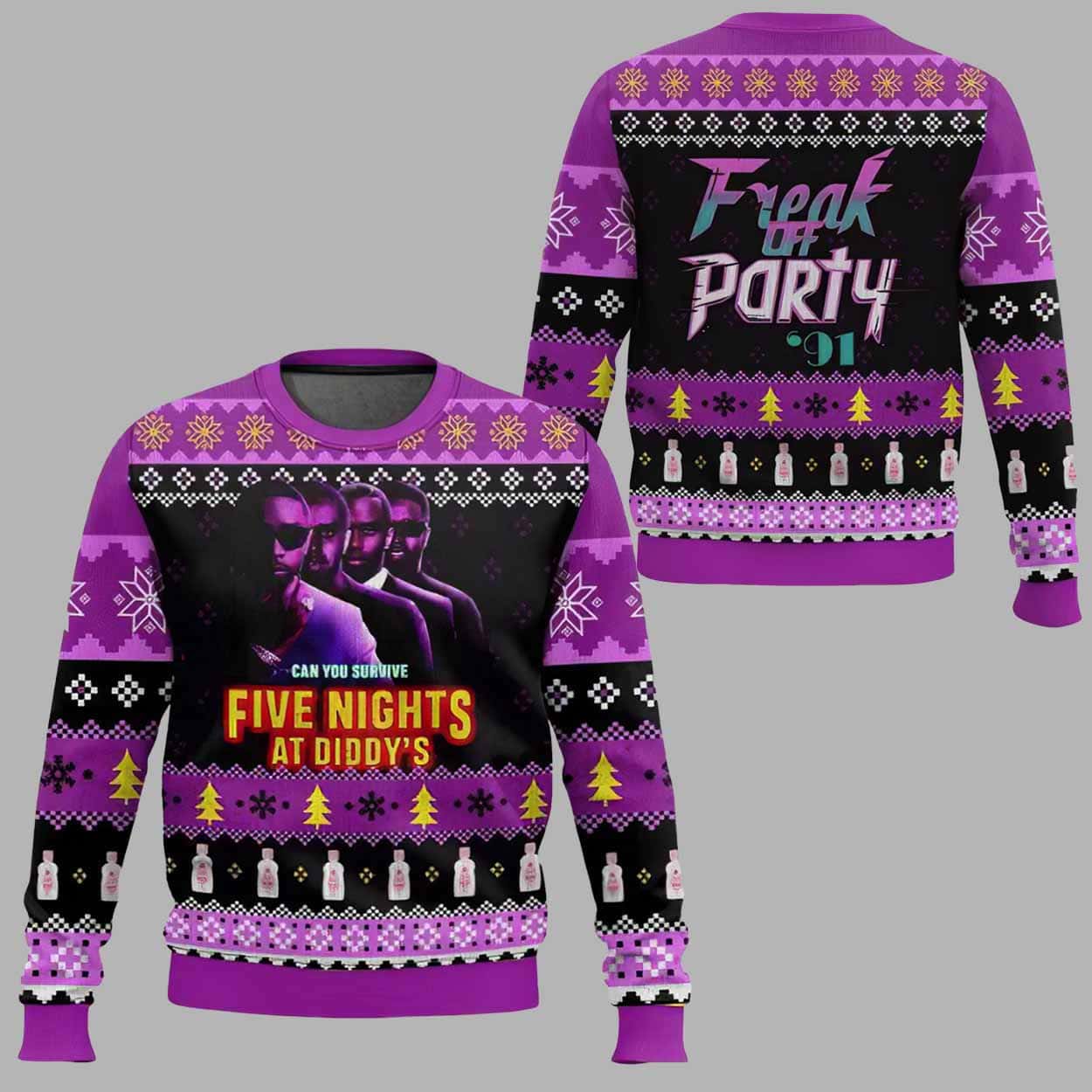 Diddy’s Can You Survive Five Night At Diddy’s Ugly Christmas Sweater Diddy’s Can You Survive Five Night At Diddy’s Ugly Christmas Sweater