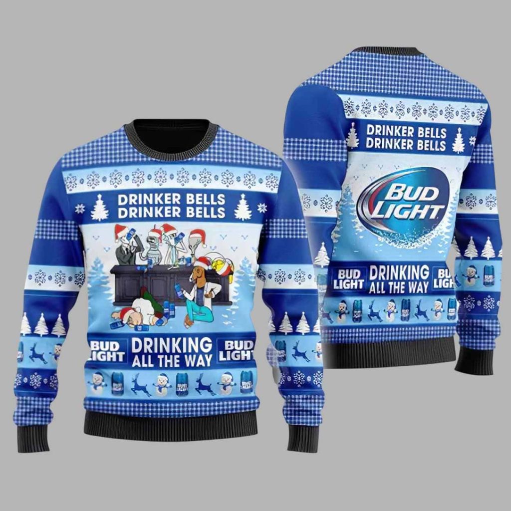 Drinker Bells Bud Light Ugly Christmas Sweater 1