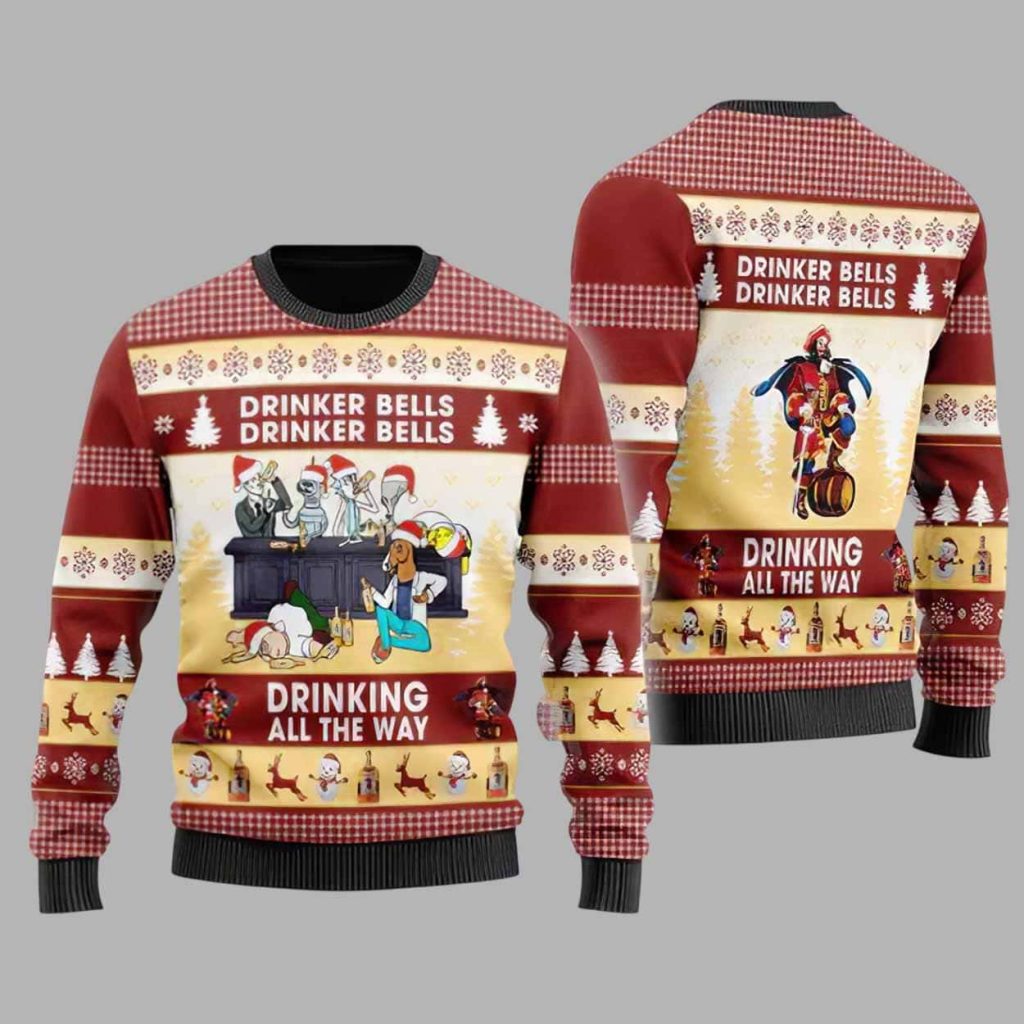 Drinker Bells Captain Morgan Ugly Christmas Sweater 1