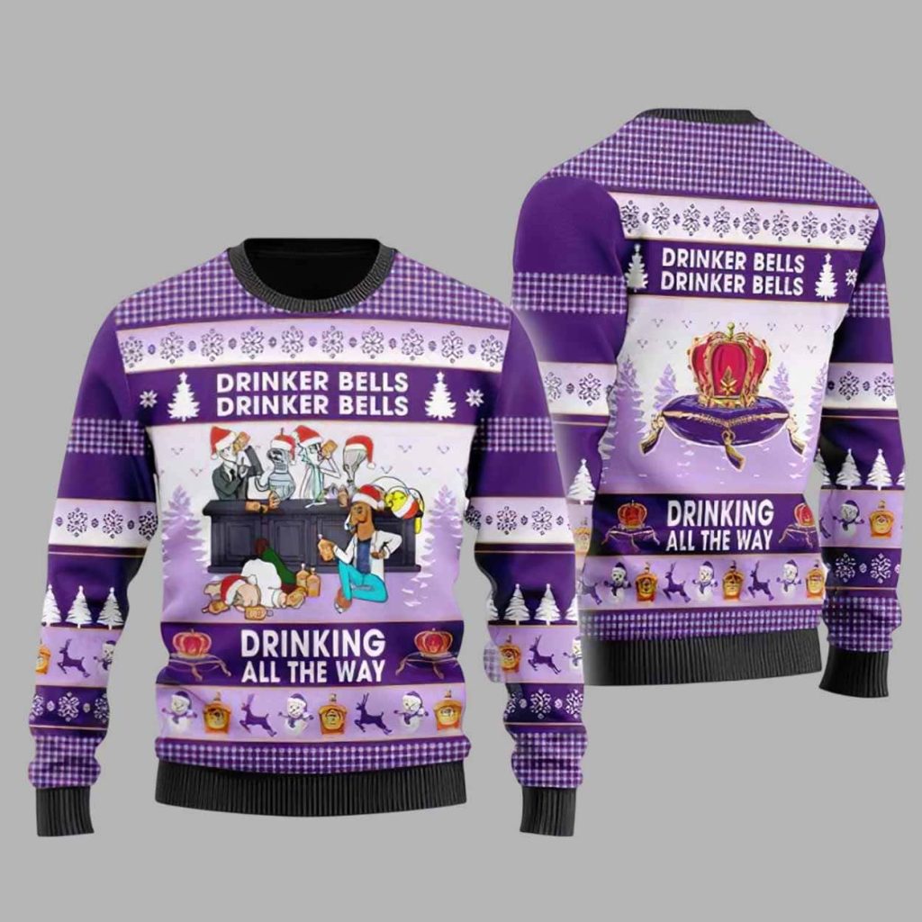 Drinker Bells Crown Royal Ugly Christmas Sweater 1 Drinker Bells Crown Royal Ugly Christmas Sweater 1