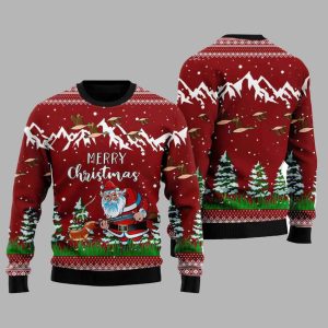 Duck Hunting Merry Christmas Urly Christmas Sweater 1