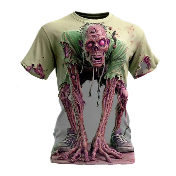 Halloween Men’s Optical Illusion Zombies Shirt