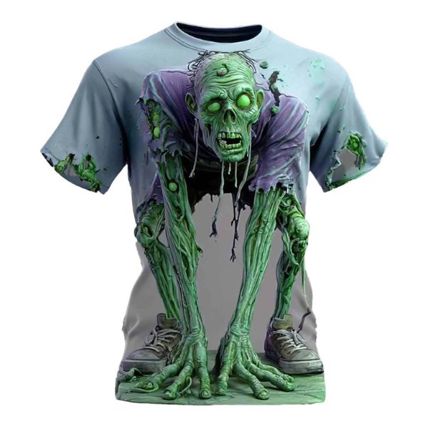 Halloween Men’s Optical Illusion Zombies Shirt