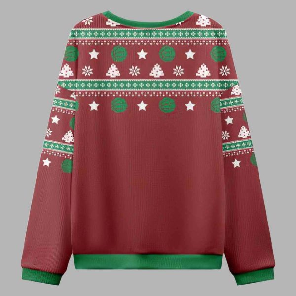 He Is Rizzin Jesus Dunks Ugly Christmas Sweater