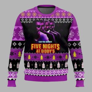 Diddy's Can You Survive Five Night At Diddy's Ugly Christmas Sweater 3