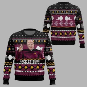 Captain Picard ST Ugly Christmas Sweater 1