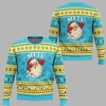 Mele Kalikimaka Retro Santa Shaka Aloha Ugly Christmas Sweater