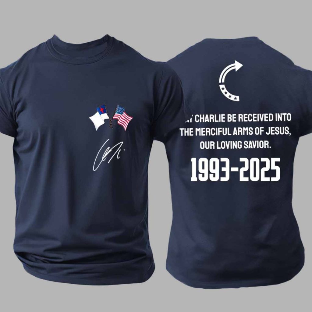 Mens May Charlie Be Accepted Into The Merciful Arms Of Jesus Our Loving Savior 1993 2025 Shirt 1