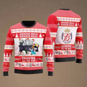 Drinker Bells Budweiser Ugly Christmas Sweater 2