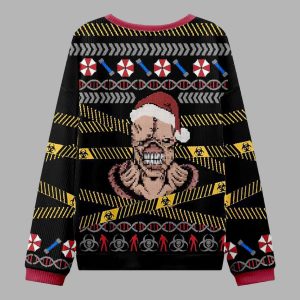 Umbrella Corporation Black Ugly Christmas Sweater 3