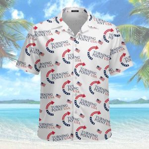 Charlie Kirk Turning Point USA Trump Commemorative Hawaiian Shirt 3