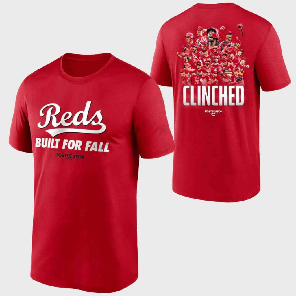 Reds 2025 October Baseball Built For Fall Shirt 1