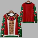 Sexy Santa Abs Ugly Christmas Sweater
