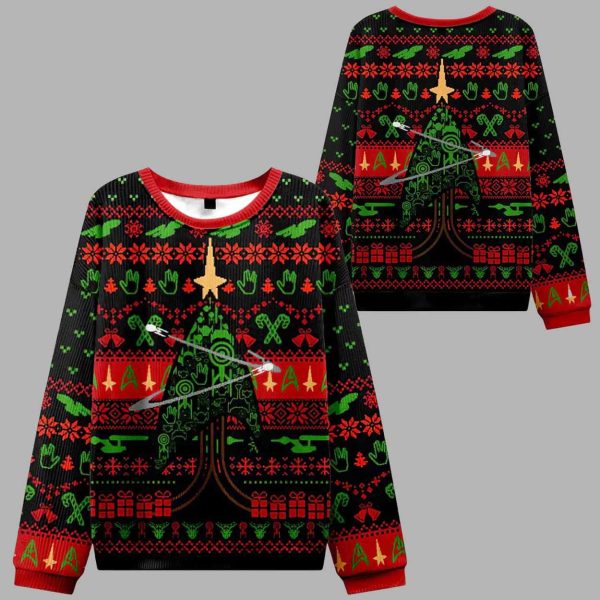Starship Universe Black Ugly Christmas Sweater