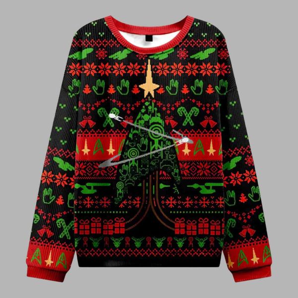 Starship Universe Black Ugly Christmas Sweater
