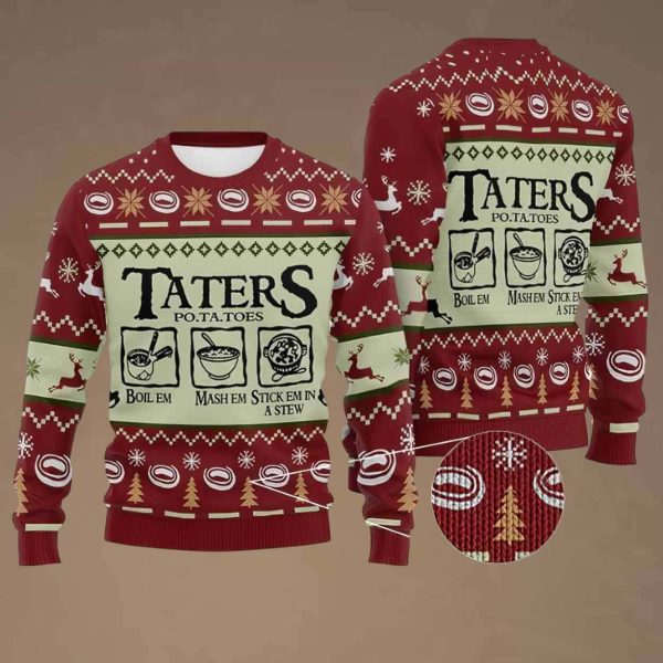 Taters Potatoes Ugly Christmas Sweater