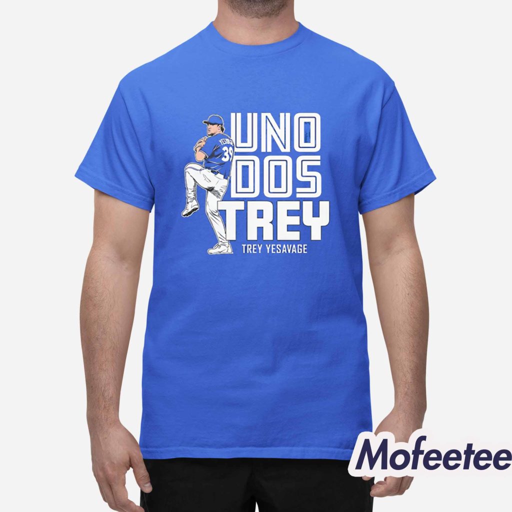 Trey Yesavage Uno Dos Trey Shirt 1