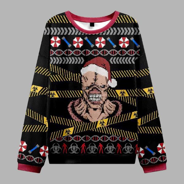 Umbrella Corporation Black Ugly Christmas Sweater