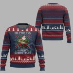 We Fish You A Merry Christmas Santa Fisherman Ugly Christmas Sweater