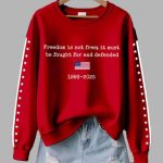Women’s Freedom Is Not Free It Must Be Fought For And Defended 1993 2025 Print Sweatshirt