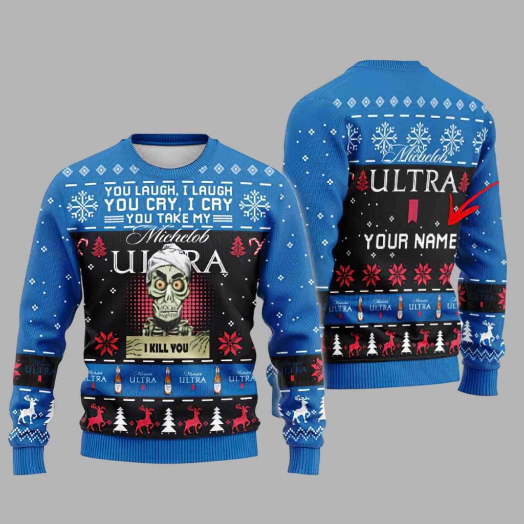 You Take My Michelob ULTRA Ugly Christmas Sweater 1