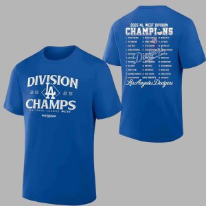 Dodgers 2025 NL West Division Champions Shirt 1