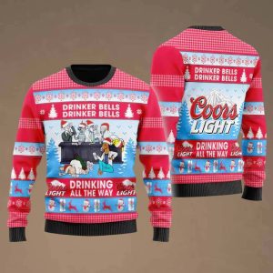 Drinker Bells Coors Light Ugly Christmas Sweater 2