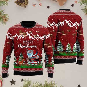 Duck Hunting Merry Christmas Urly Christmas Sweater 2