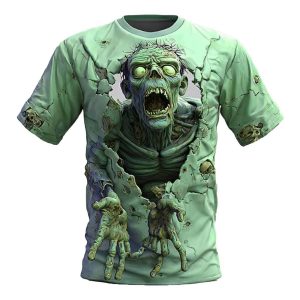 Halloween Optical Illusion Zombies Shirt 4