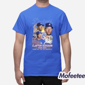 Dodgers Clayton Kershaw 2008 2025 Thank You For The Memories Shirt 1