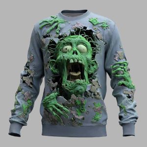 Halloween Mens Zombies Punk Party Crew Sweatshirt 3