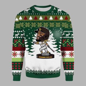 Fernando Tatis JR Postseason Padres 2025 Ugly Christmas Sweater 1