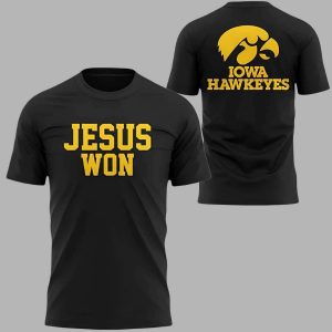 Hawkeye Football x JESUS WON 2025 Shirt 1