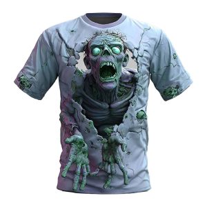 Halloween Optical Illusion Zombies Shirt 3