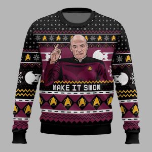 Captain Picard ST Ugly Christmas Sweater 2