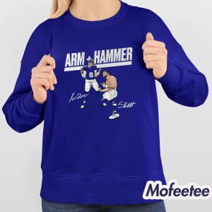 Jaxson Dart And Cam Skattebo Arm Hammer Shirt 3